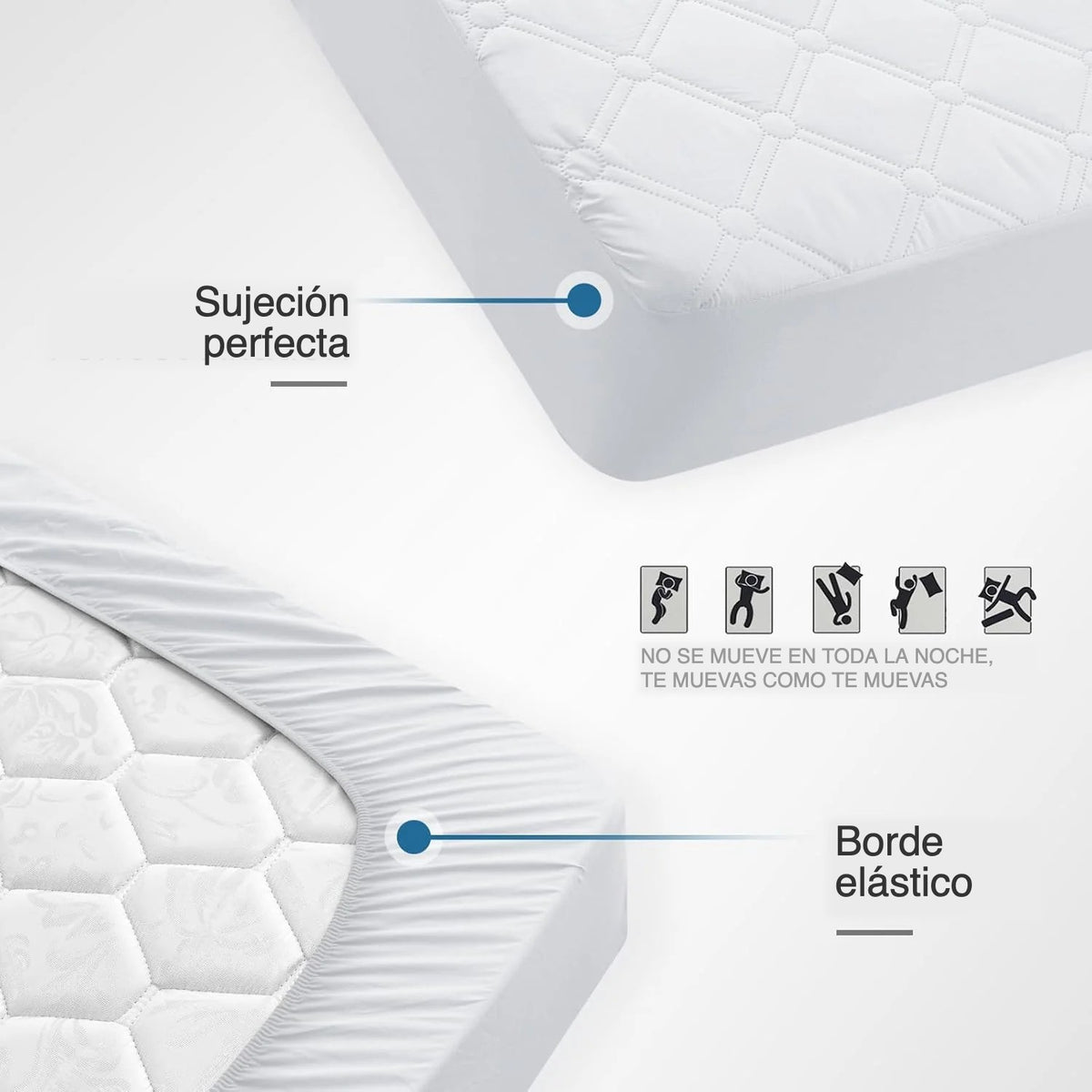 Bordes elásticos del protector de colchón Nuqa