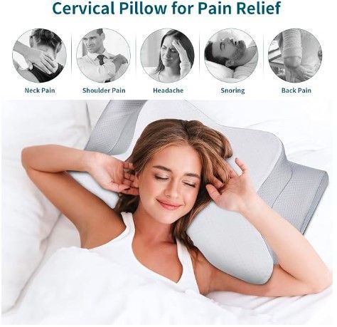 Almohada cervical Nuqa mariposa: posturas y detalle